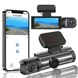 Front & Rear Dashcam, With WI-FI,1 Count Dash Camera for Car, Wide Angle Car Driving Recorder with IR Night-Vision G Sensor, 3.16 Inch IPS Screen 1080P HD Camera with Dual Lens, Fall Gift, Birthday Gifts dash cam car accessories dash cam