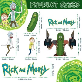 Anime Car Stickers 2pcs/Set, Adult Crazy Adventure Car Stickers Decal, Waterproof Automotive Decals for Motorcycle Truck, Cartoon Vinyl Decal for Car Window Bumper Laptop Skateboard Wall Decor