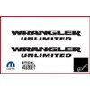 Decal Mods Fender Wrangler Unlimited Small Side Logo Graphic fits Jeep Wrangler JK (2007-2018) (Set of 2) Black Gloss | SJ3Y4