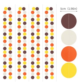 Brown-Orange Yellow Party-Decorations Baby-Shower Garland - 52Ft Fall Autumn Harvest Thanksgiving Friendsgiving Paper Streamers Banner,Birthday Bridal Wedding Bachelorette Hanging Decor Ouruola