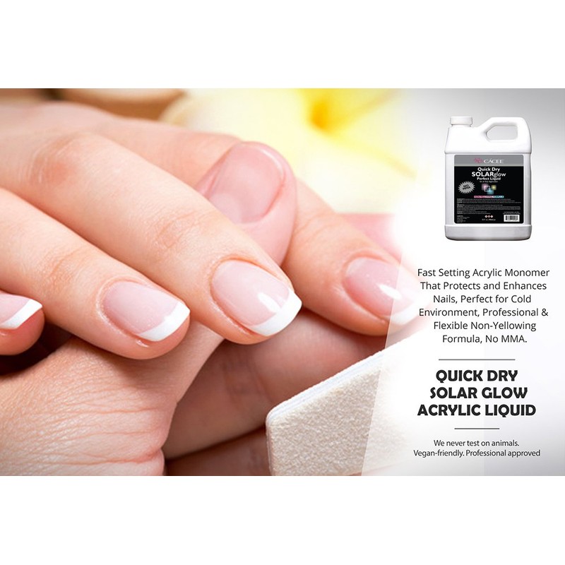 Fast Setting Acrylic Nail Liquid Monomer, Quick Dry Solar Glow