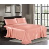 Satin Sheets Full [4-Piece, Blush Pink] Hotel Luxury Silky Bed