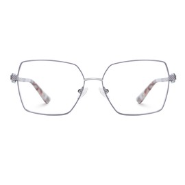 Zeelool Blue Light Blocking Glasses for Women, Metal Fashion Glasses Frame Eyeglasses with Non-prescription Clear Lenses ZJGM374867-02B