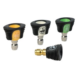 Greenworks Rubber Grib Pressure Washer Nozzle Set. Includes The soap, 15,25, and 40 Degree nozzles