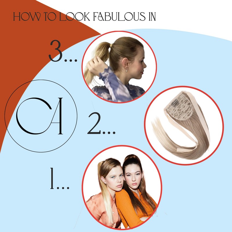 PRETTYSHOP 60 cm Hairpiece HC14, Straight Ponytail Braid Hair Extension,
