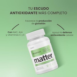 Matter MegAntiox Multivitaminico | NAC, Ácido Alfa Lipoico Bio-Enhanced®, I3C, Vitamina C y E, Selenio Albion® y Glicina | Protección Celular y Bienes