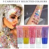 Veroa 5Pcs Face Chunky Glitter Gel,75ml Mermaid Sequins Holographic Glitter