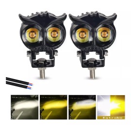 ZhuoSheng Par Faros Auxiliares Led 80w Alta/baja Doble Color Auto Moto