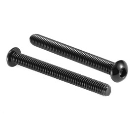 5/16-18 x 3" Button Head Socket Cap Bolts Screws, 20Pcs 304 Stainless Steel 18-8, Allen Hex Drive, Black Oxide by SG TZH(with Hex Spanner)