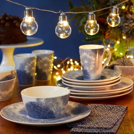 Noritake Aozora 4-Piece Place Dinnerware Setting in Blue/White