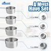 EHOMEA2Z Stainless Steel Measuring Cups Set 4Pc Metal Culinary Couture