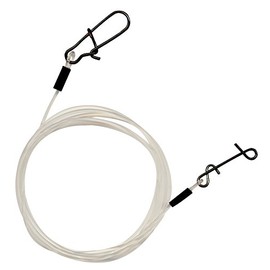Fluorocarbon, leader with carabiner and knotless connector, diameter 0.50 mm, load capacity: 20 kg, FTM Seika predatory fish programme