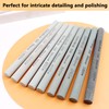 LWCUSNJ 9pcs Round Green Carbon Sharpening Stone Sticks Set, Green