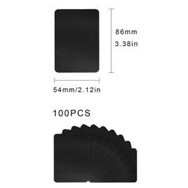 LNGJIN 100 Sheets Business Cards, Metal, Aluminium Alloy Business Cards, Thick Metal Business Cards, Metal Business Cards Blanks, Metal Cards, for DIY Gift Cards, Office Customers, 86 x 54 mm