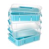 IGNPION Stackable Storage Box, 4 Layer Adjustable Plastic Storage Box
