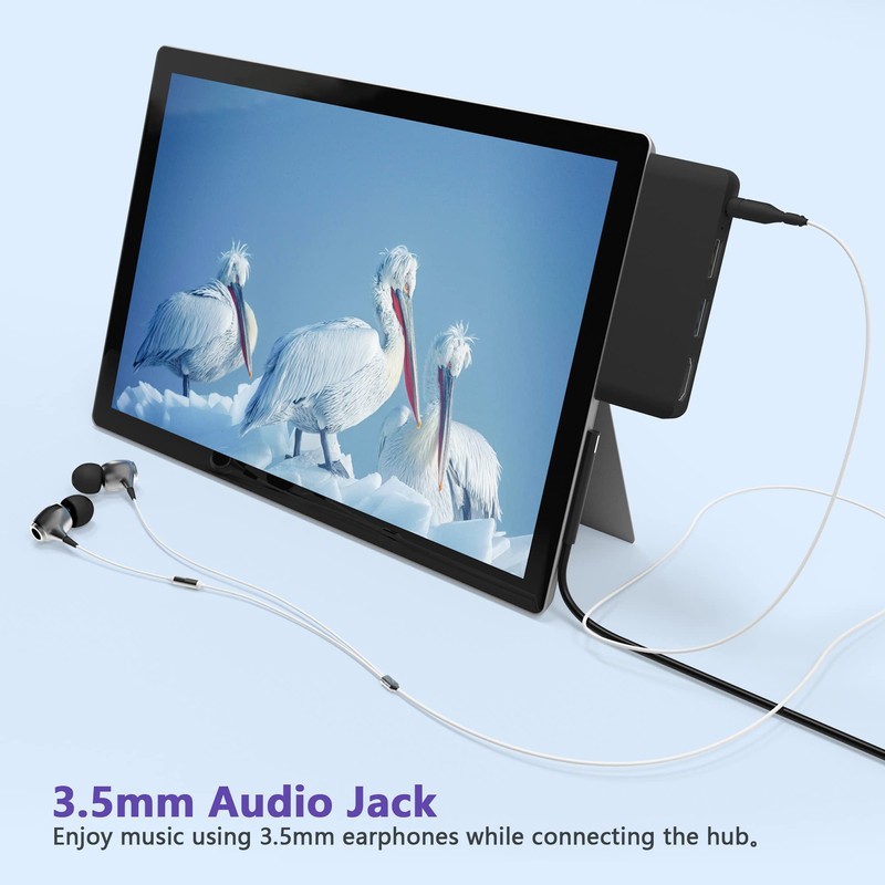 USB Hub Docking Station For Surface Go 4/Surface Go 3/Surface