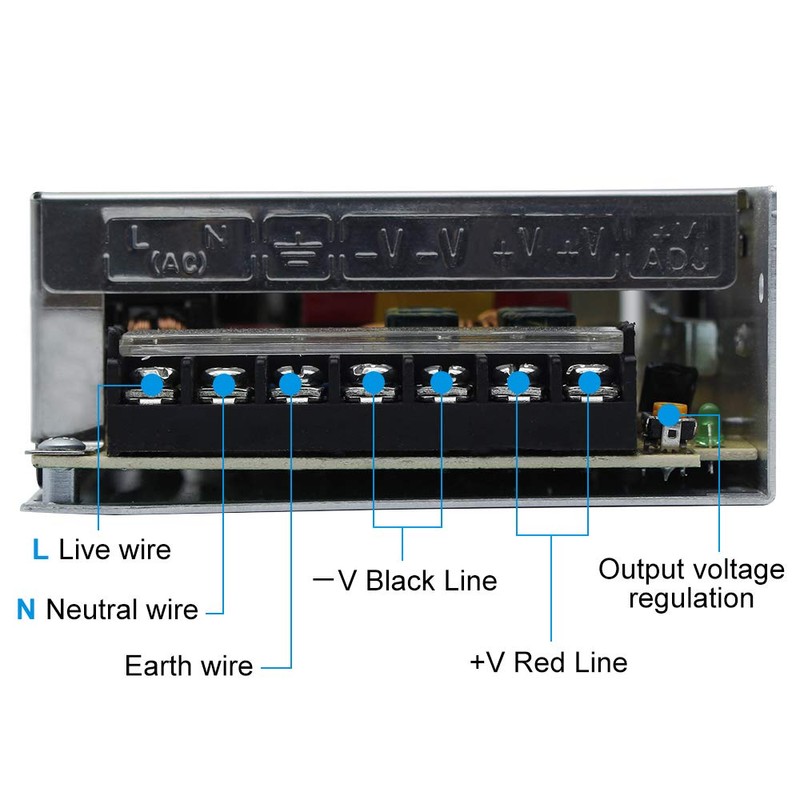 inShareplus 24V 6.5A 150W, DC Universal Regulated Switching Power Supply,