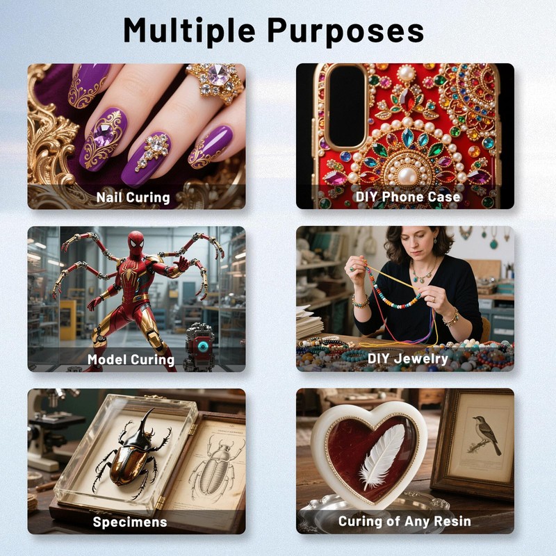 Resin Curing Light Lamp for 3D Printer Large Size Cure