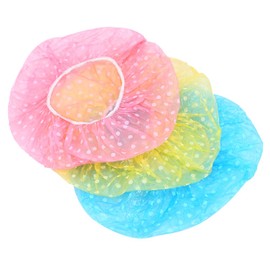 Pack of 3 Shower Caps, Impermeable Cuff Doccia Elastico Per Capelli Shower Cap Bath Hat