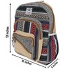 Marubhumi Small Hemp Backpack Lightweight Cotton Daypack Handmade Himalayan Bohemain
