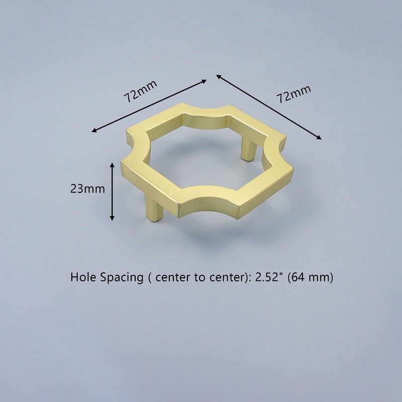 LBFEEL 2.5" Hole Centers Solid Brass Knob for Kitchen Cabinet