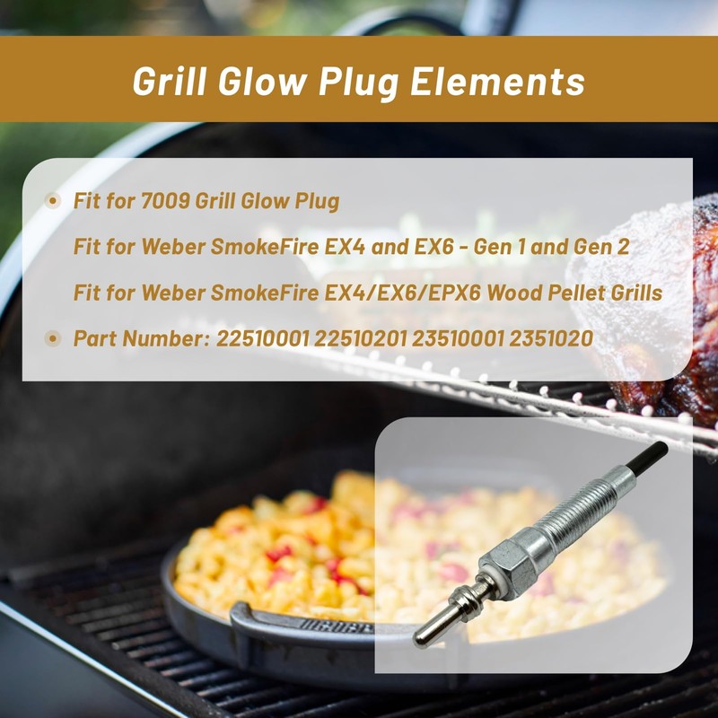 Memiuyelay Glow Plug Fit for Weber SmokeFire EX4 EX6 EPX6