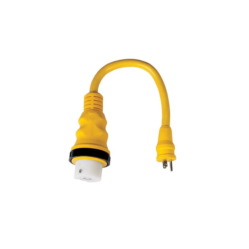 Marinco 150SPP Pigtail Adapter, 15A 125V Male To 50A 125/250V