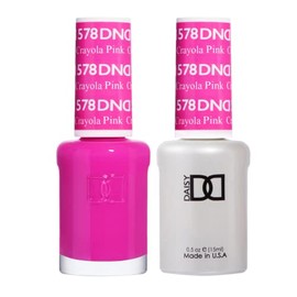DND Gel Polish Set - 1 each of Pink Gel Polish and Pink Nail Polish, 578 Crayola Pink, 0.5 Fl Oz