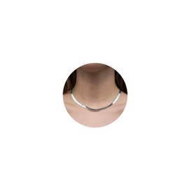 HIPWOPE 14K Gold/Silver Plated Snake Chain Necklace, Herringbone Chain for Women Gold Filled Flat Chain Necklace for Women Girls Gifts Jewellery Adjustable Necklace 3/5 mm (W) 16 Inches/18 Inches/20