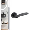 Decoranddecor Solitude Matt Black Door Lever Handles On 54mm Rose