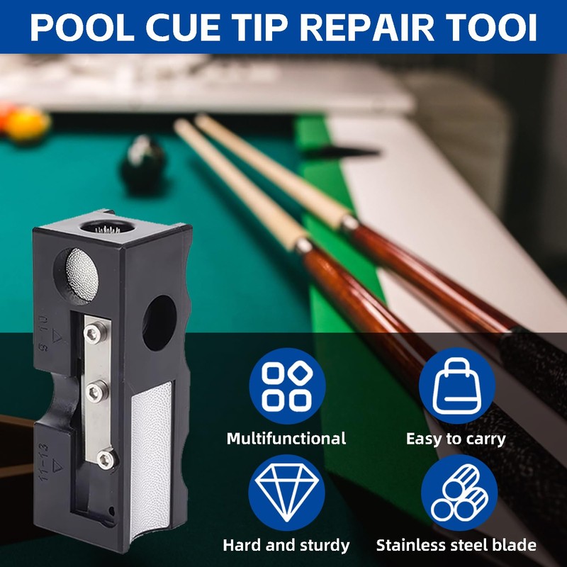 Guokoo 11-in-1 Pool Cue Tips Replacement Kit, Billiards Pool Cue