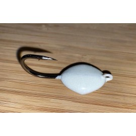 T&A Jigs 5PK TOG BLACKFISH *SUPER GLOW WHITE** SHEEPSHEAD Ocean Sea Sweeper JIGS Tautog  - 2.5oz