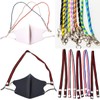 Special Bargain Three-Stripe Snap Face Mask Lanyard Strap Holder Mask Holder Three-Stripe Snap Red Black 20ea