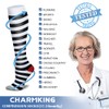 CHARMKING - Calcetines de compresión para hombres y mujeres (8
