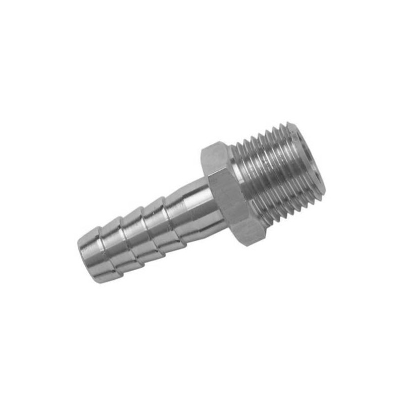 Hose Tail Male Thread 1/4" to 8mm (5/16") Compressor Coupling