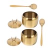 CIYODO 2pcs Stainless Steel Condiment Jars with Spoon Versatile Spice