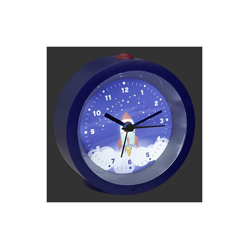 TFA Dostmann 60.1033 Analogue Children's Alarm Clock Sweep Movement Blue