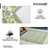 Encasa XO Sanganeri Print Cloth Napkins, Serviettes 45x45 cm Sage