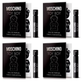 4 Samples Vials MOSCHINO TOY BOY for Men 0.03 oz 1 ml Eau de Parfum Spray NEW