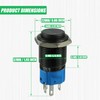 EPLZON 19 mm 12 V Car Horn Momentary Button Blue