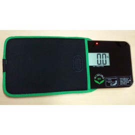NewlineNY Step-on Super Mini Smallest Travel Bathroom Scale with Protection Sleeve: SBB0638SM-BK (Black) + NY-SMS-S001-BG