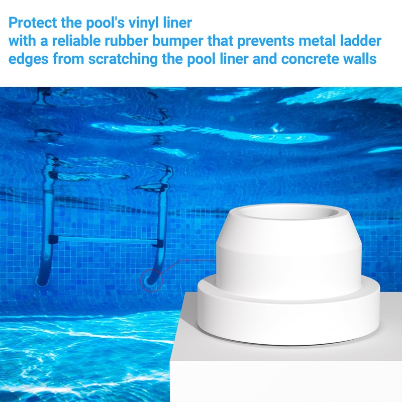 Pool Ladder Bumpers for Inground Pool, Pool Ladder Rubber End