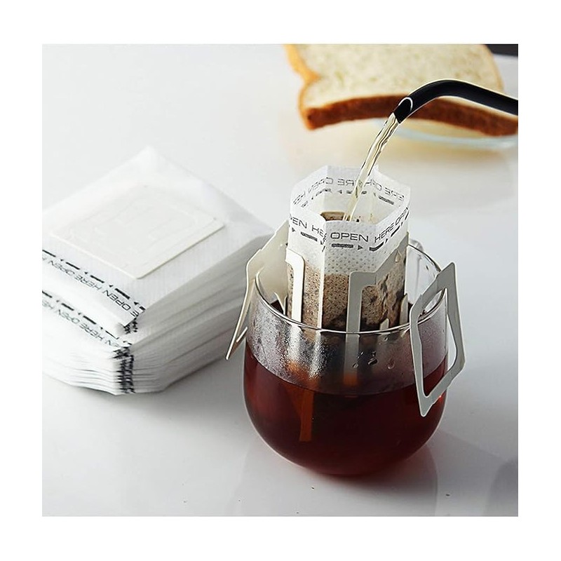 Generic Single Serve Coffee Bags, 50 Count, White, Cone Shaped,