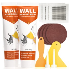 Drywall Repair Kit,Spackle Wall Patch Repair Kit,Simple Small Wall Hole Filler＆Efficient Crack Repair,2 Pack Wall Putty Paste,Plaster Ceiling Repair,Apartment Friendly.