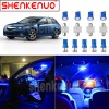 SHENKENUO 13pcs Ice Blue LED Interior Lights Package Kit For
