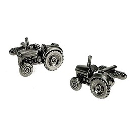 Novelty Tractor Farming Cuff Link & Gift Box In Polished Stainless Steel By Onyx Art - CK266