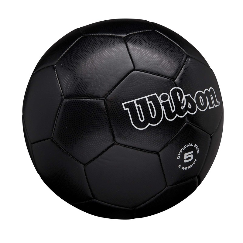 WILSON Balón de fútbol Tradicional, Color Negro, Talla 5