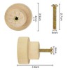 ANTHYTA Wooden Knobs Handles,Draw Knobs,Unvarnished Wooden Knobs,Round Mushroom Shape Cupboard