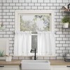 No. 918 Mariela Floral Trim Semi-Sheer Rod Pocket Kitchen Curtain