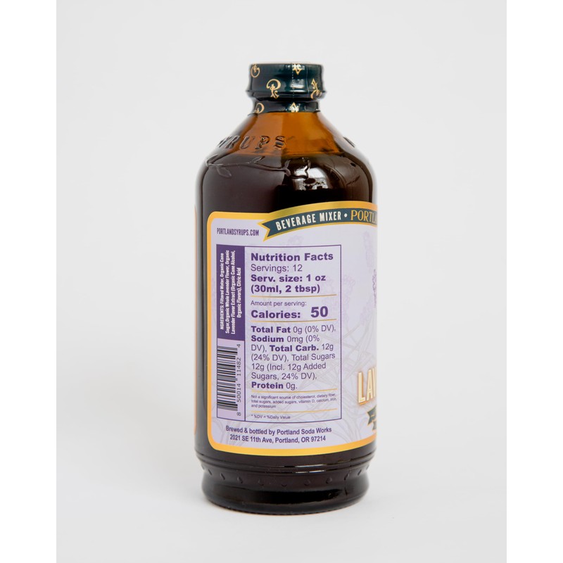 Portland Syrups Lavender Syrup - Premium Beverage Concentrate for Delicious